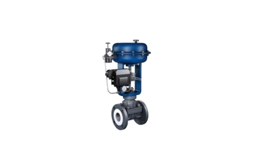 Fluorine-lined control valve