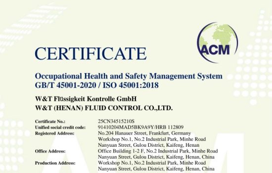 Viti ISO45001 Occupational Health and Safety Management System